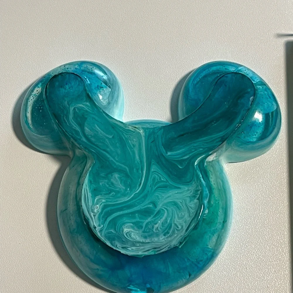 Resin Mouse Head Shaped Trinket Tray, handcrafted Set of 2 - Picture 4 of 7